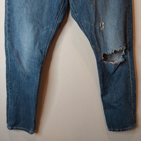 Levi's Jeans 501 Big E Buttonfly Distressed Women's Blue Denim Pants Size 27‎ - Picture 4 of 9